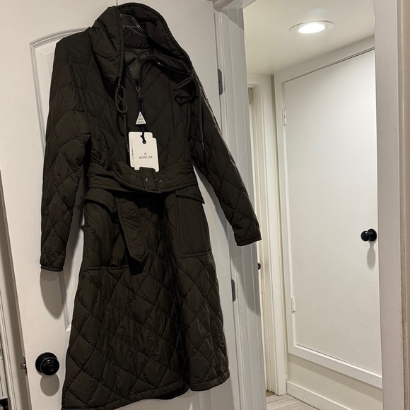 Moncler Khaki Quilted Jacket - Picture 1 of 14